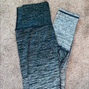 aerie green to white ombré leggings